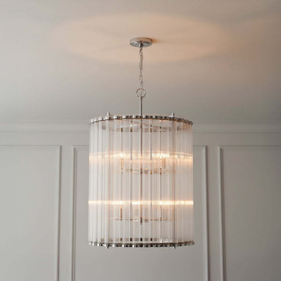 Nori 8 Light Chandelier 22" for Transitional home with White Walls