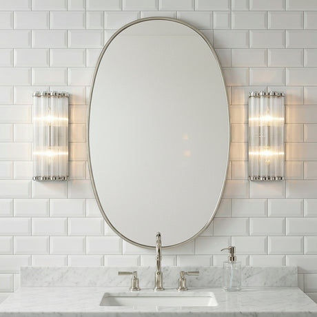 Nori Wall Sconce 14" for Transitional home with White Tile