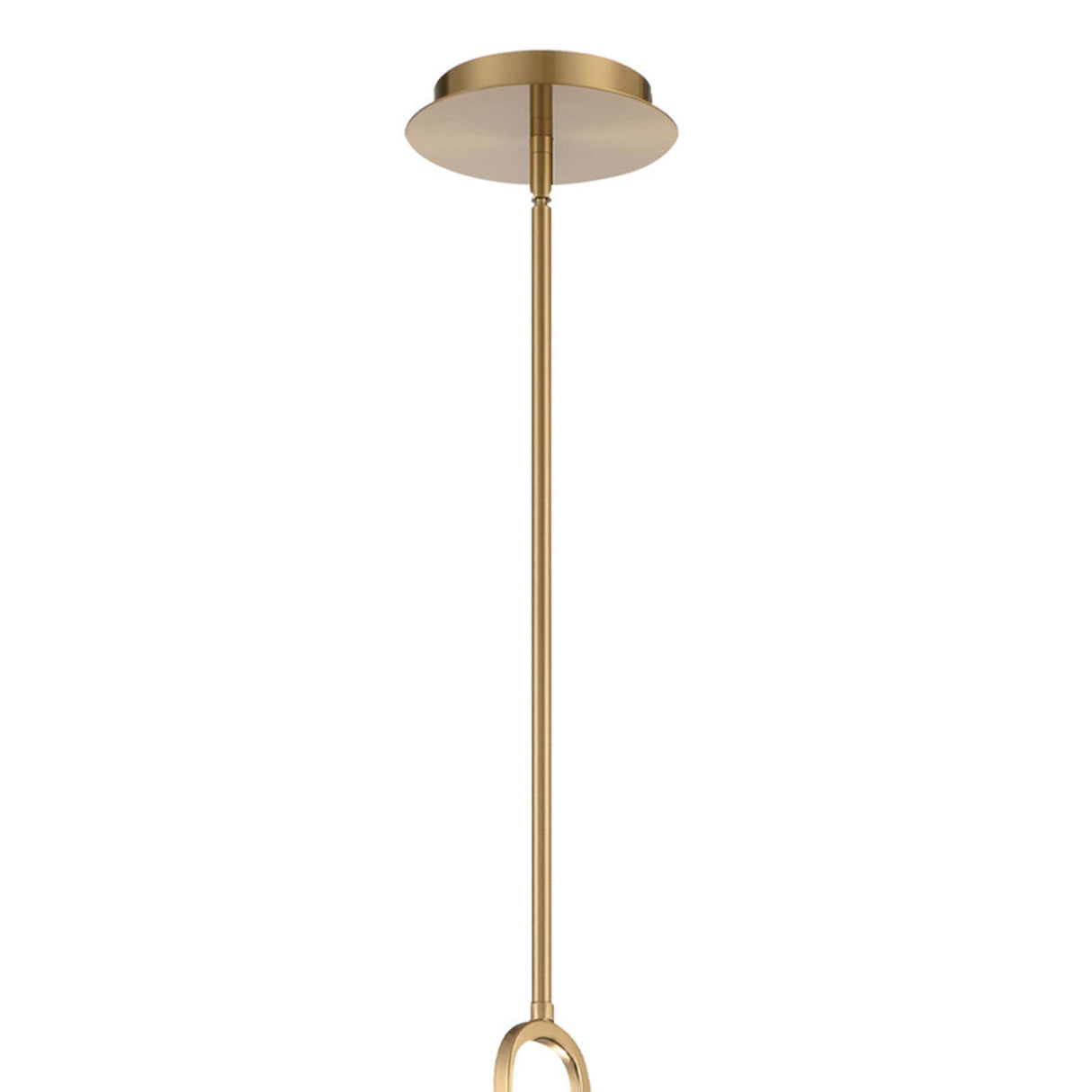 Oren Pendant 10", Brass and Opal Glass