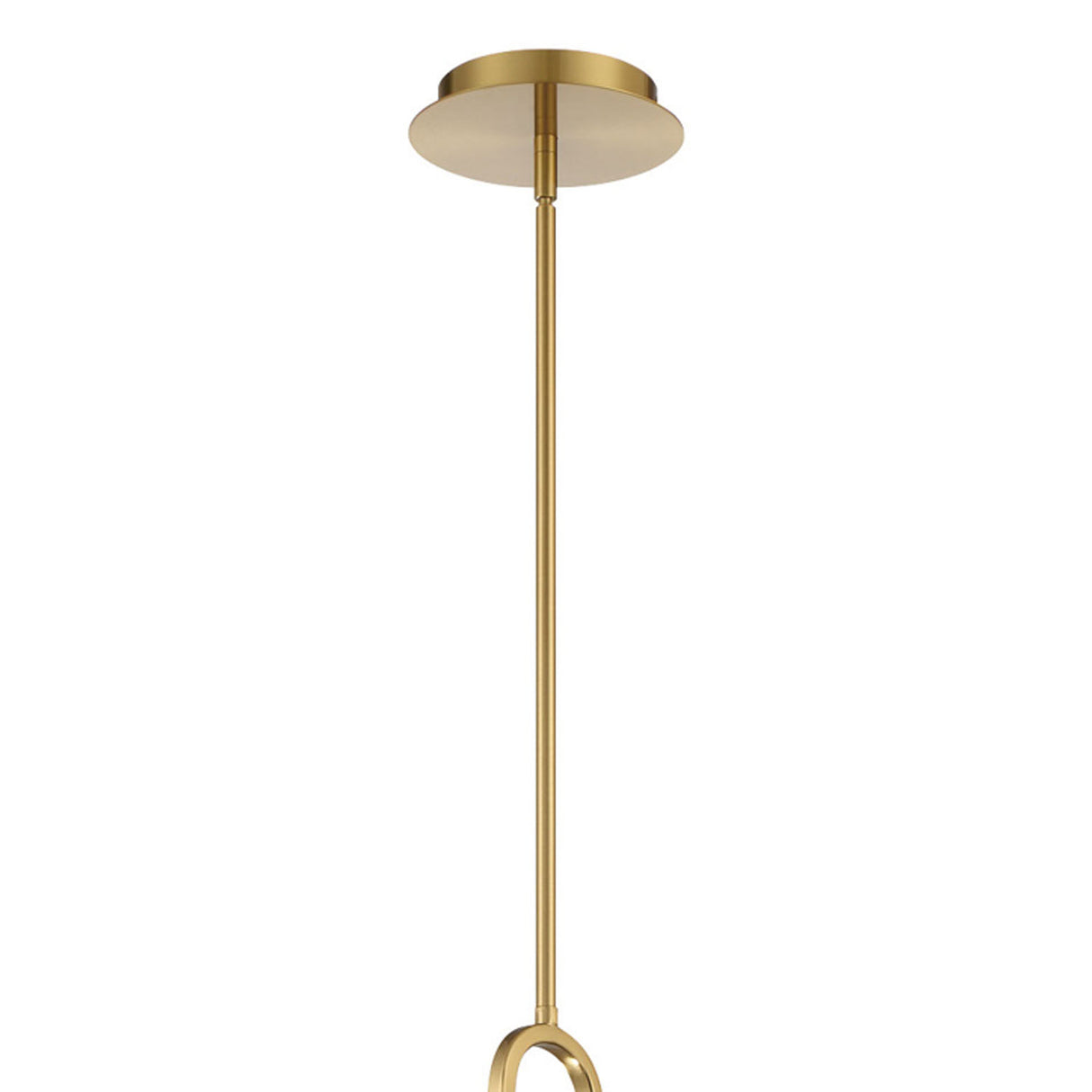 Oren Pendant 12", Brass and Opal Glass