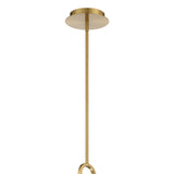 Oren Pendant 12", Brass and Opal Glass