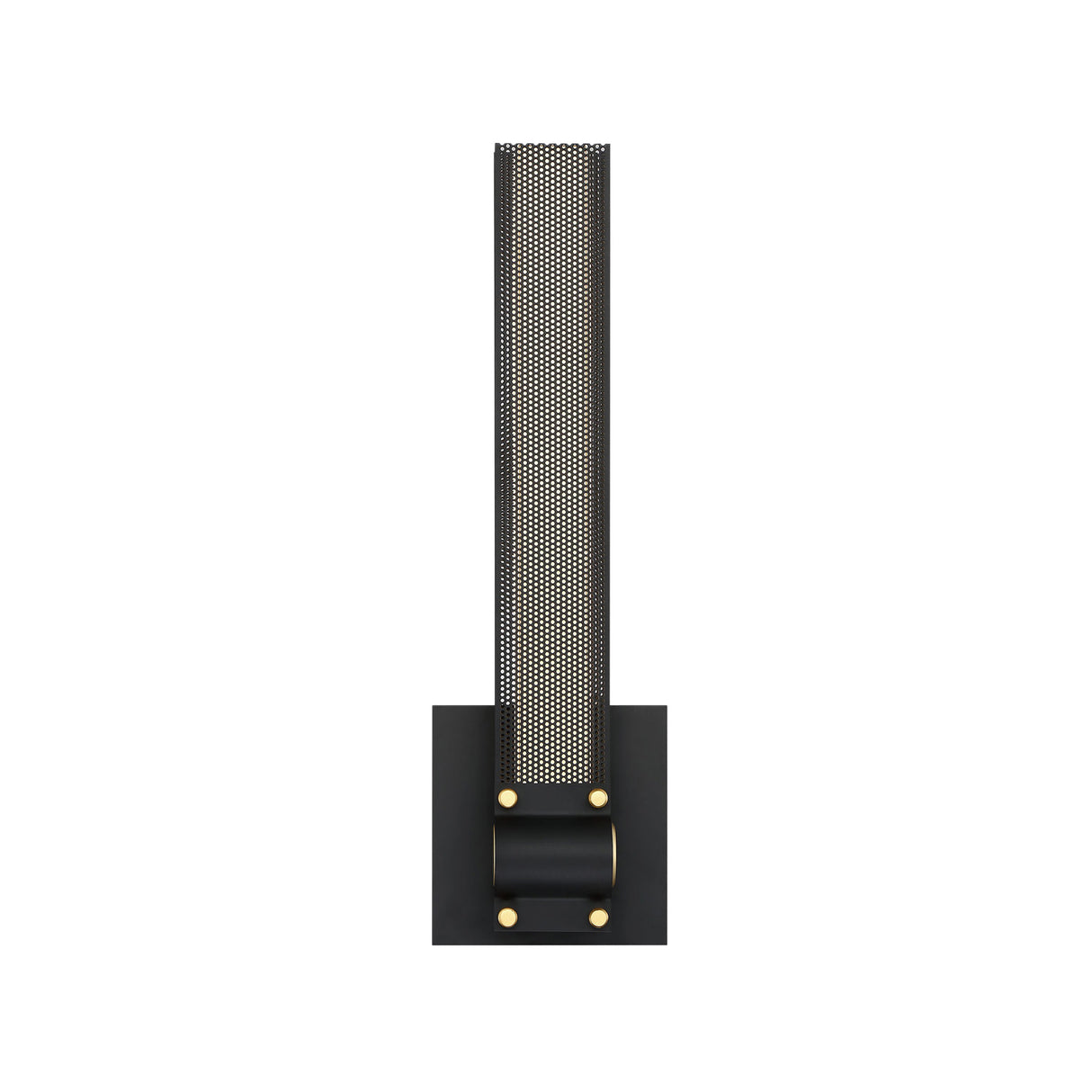 Lune LED Wall Sconce 16", Brass and Black
