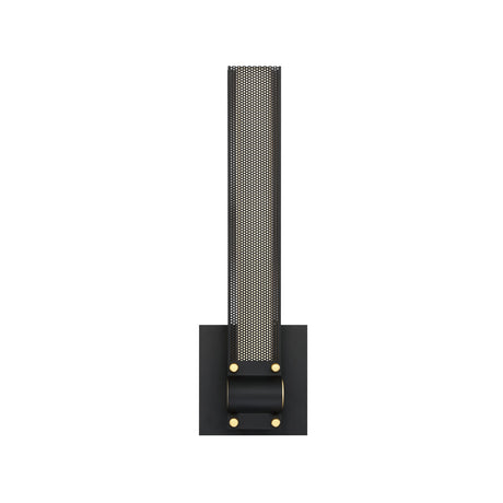 Lune LED Wall Sconce 16", Brass and Black