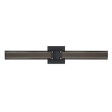 Lune LED Wall Sconce 28", Brass and Black