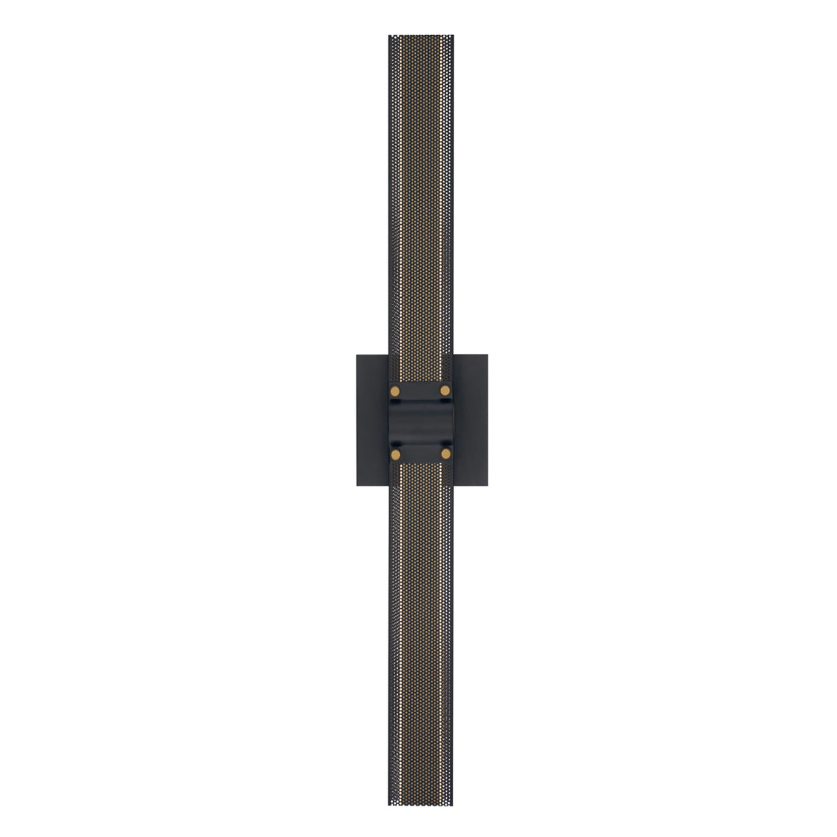 Lune LED Wall Sconce 28", Brass and Black