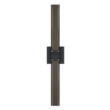 Lune LED Wall Sconce 28", Brass and Black