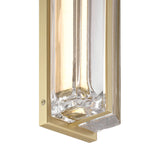 Prescott LED Outdoor Wall Light 16", Gold and Clear Glass