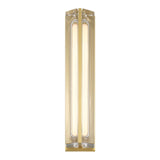 Prescott LED Outdoor Wall Light 24", Gold and Clear Glass