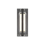 Prescott LED Outdoor Wall Light 12", Matte Black and Clear Glass