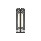 Prescott LED Outdoor Wall Light 12", Matte Black and Clear Glass