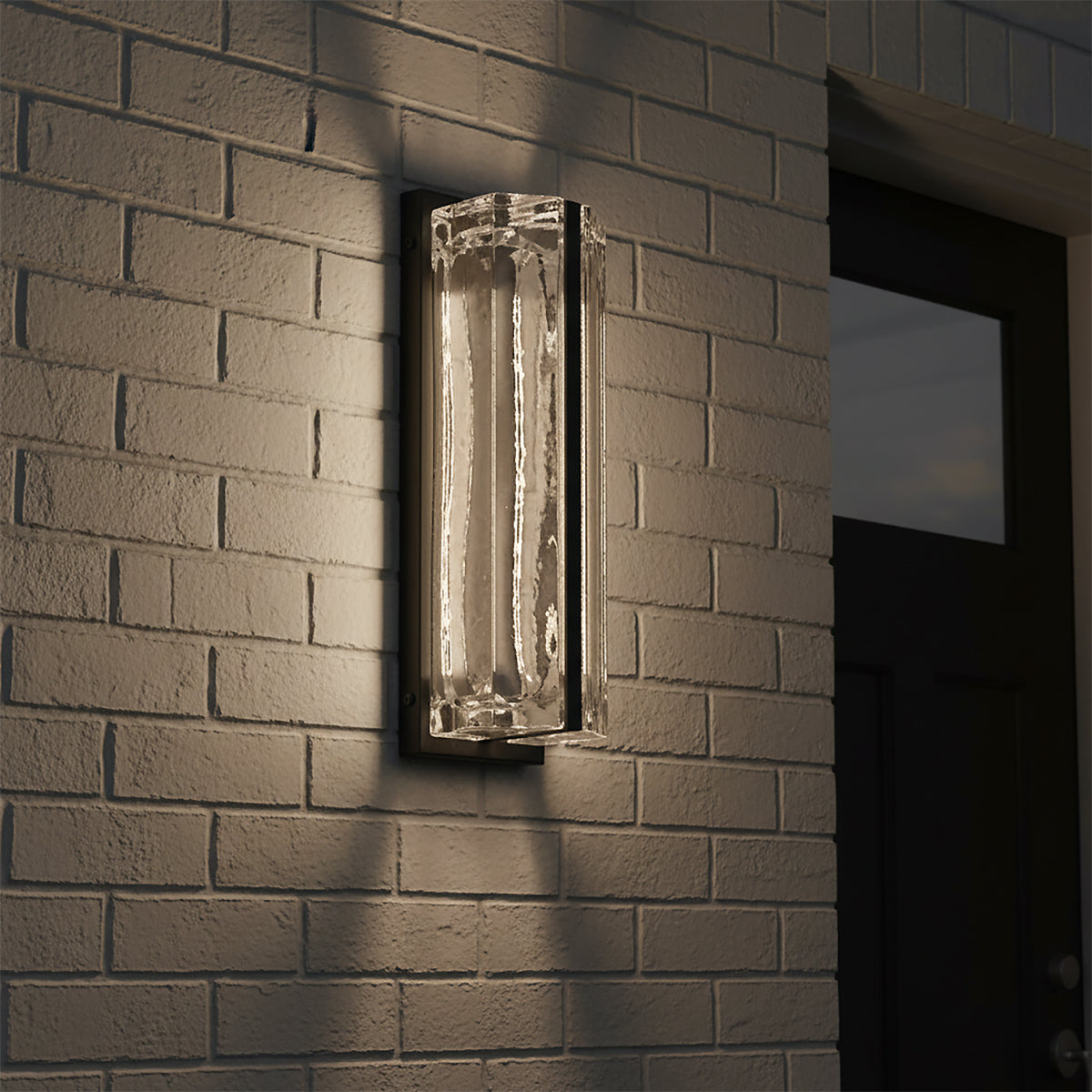 Prescott LED Outdoor Wall Light 16" for Modern home with White Brick