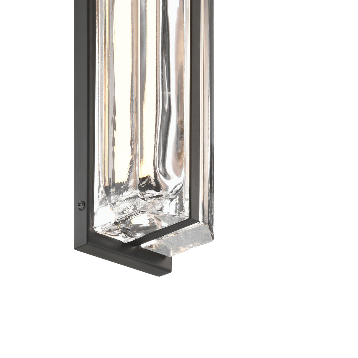 Prescott LED Outdoor Wall Light 16", Matte Black and Clear Glass