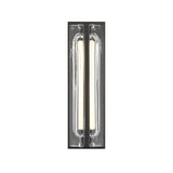 Prescott LED Outdoor Wall Light 16", Matte Black and Clear Glass