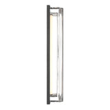 Prescott LED Outdoor Wall Light 24", Matte Black and Clear Glass