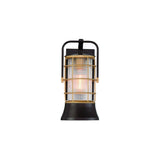 Irvington LED Outdoor Wall Light 13", Black and Gold