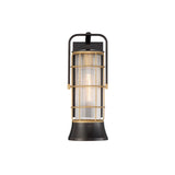 Irvington LED Outdoor Wall Light 16", Black and Gold