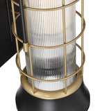 Irvington LED Outdoor Wall Light 16", Black and Gold