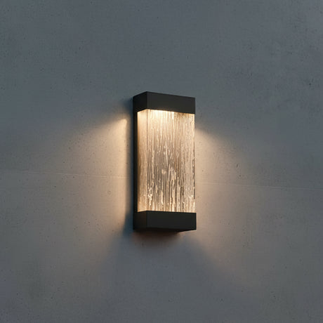Palisade LED Outdoor Wall Light 17" for Modern home with Gray Stone