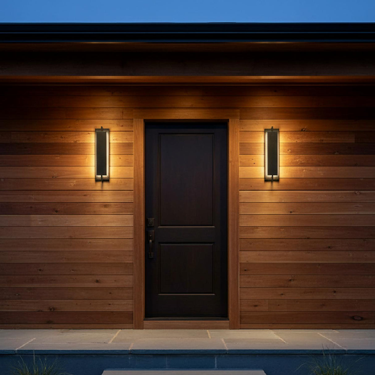 Rye LED Outdoor Wall Light 21", Textured Black
