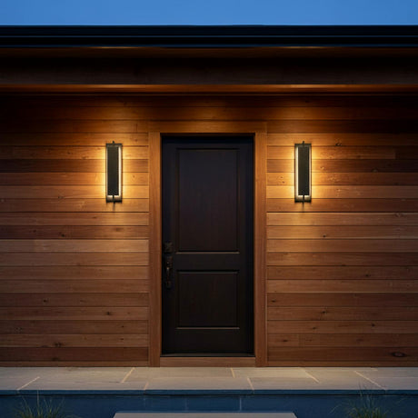 Rye LED Outdoor Wall Light 21", Textured Black