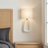 Boden Wall Sconce 20, Matte White and Brass for Modern home with White Walls