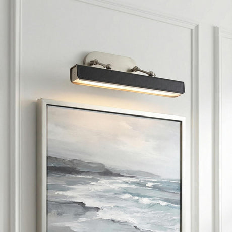 Jarrett LED Picture Light 20", Brushed Nickel and Tuxedo Leather