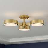 Finn 3 Light Semi-Flush 23" for Modern home with White Ceiling