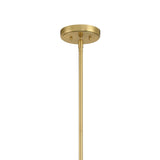 Finn 4 Light Linear Chandelier 54", Brass and Alabaster