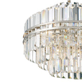 Maxwell 12 Light Chandelier 22", Crystal with Polished Nickel