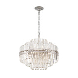Maxwell 12 Light Chandelier 22", Crystal with Polished Nickel