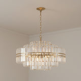 Maxwell 16 Light Chandelier 28" for Modern home with Warm Beige walls