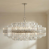 Maxwell 32 Light Chandelier 41", Crystal with Polished Nickel