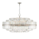 Maxwell 32 Light Chandelier 41", Crystal with Polished Nickel