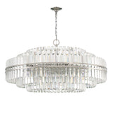 Maxwell 32 Light Chandelier 41", Crystal with Polished Nickel