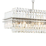 Maxwell 16 Light Linear Chandelier 50", Crystal with Polished Nickel