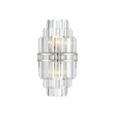 Maxwell Wall Sconce 14", Crystal with Polished Nickel