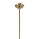 Jarrett LED Linear Pendant 31", Aged Brass and Tuxedo Leather