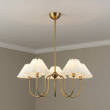 Rory 5 Light Chandelier 31", Brushed Brass for Contemporary home with Beige walls