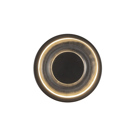 Cam LED Wall Sconce 5", Black and Clear Glass