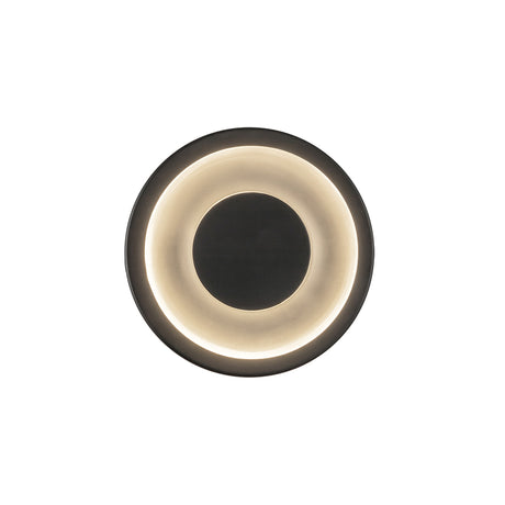 Cam LED Wall Sconce 5", Black and Frosted Glass