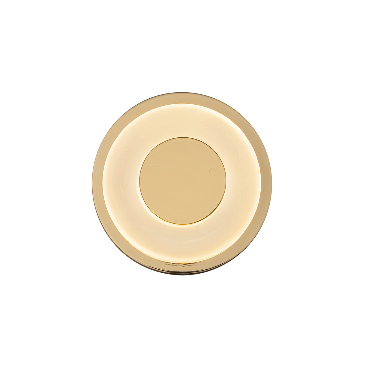 Cam LED Wall Sconce 5", Polished Brass and Frosted Glass