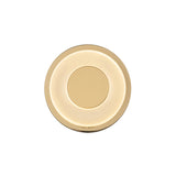 Cam LED Wall Sconce 5", Polished Brass and Frosted Glass