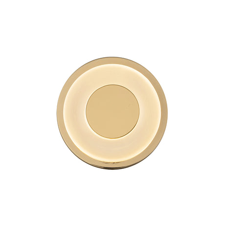 Cam LED Wall Sconce 5", Polished Brass and Frosted Glass