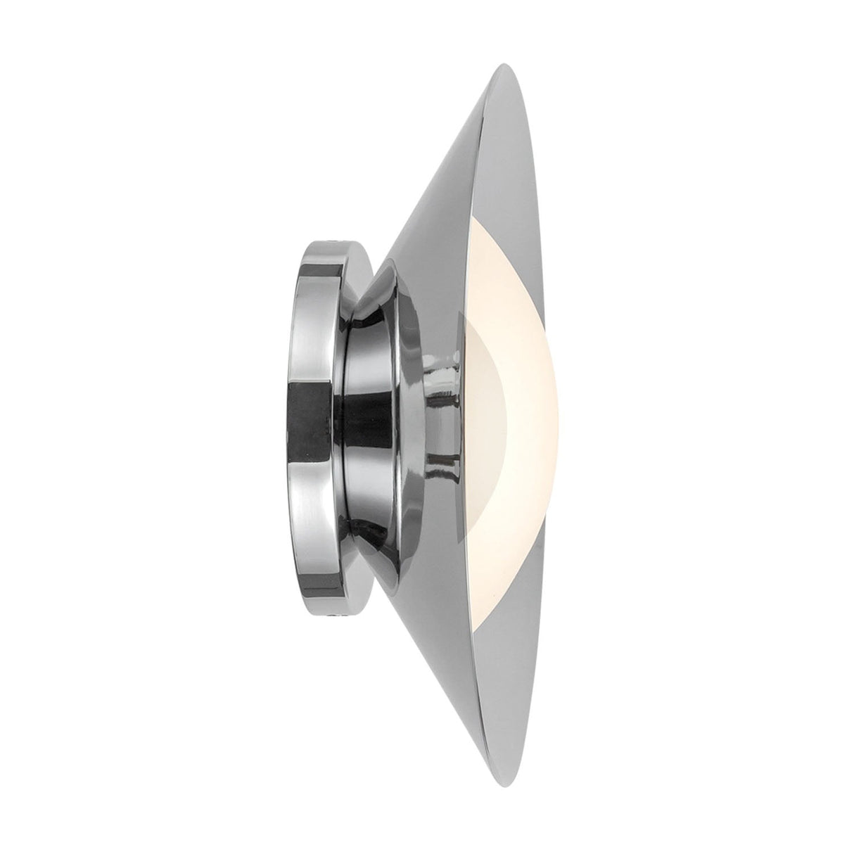 Elon LED Wall Sconce 9", Chrome and Opal Glass