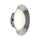 Elon LED Wall Sconce 9", Chrome and Opal Glass