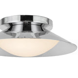 Elon LED Wall Sconce 9", Chrome and Opal Glass