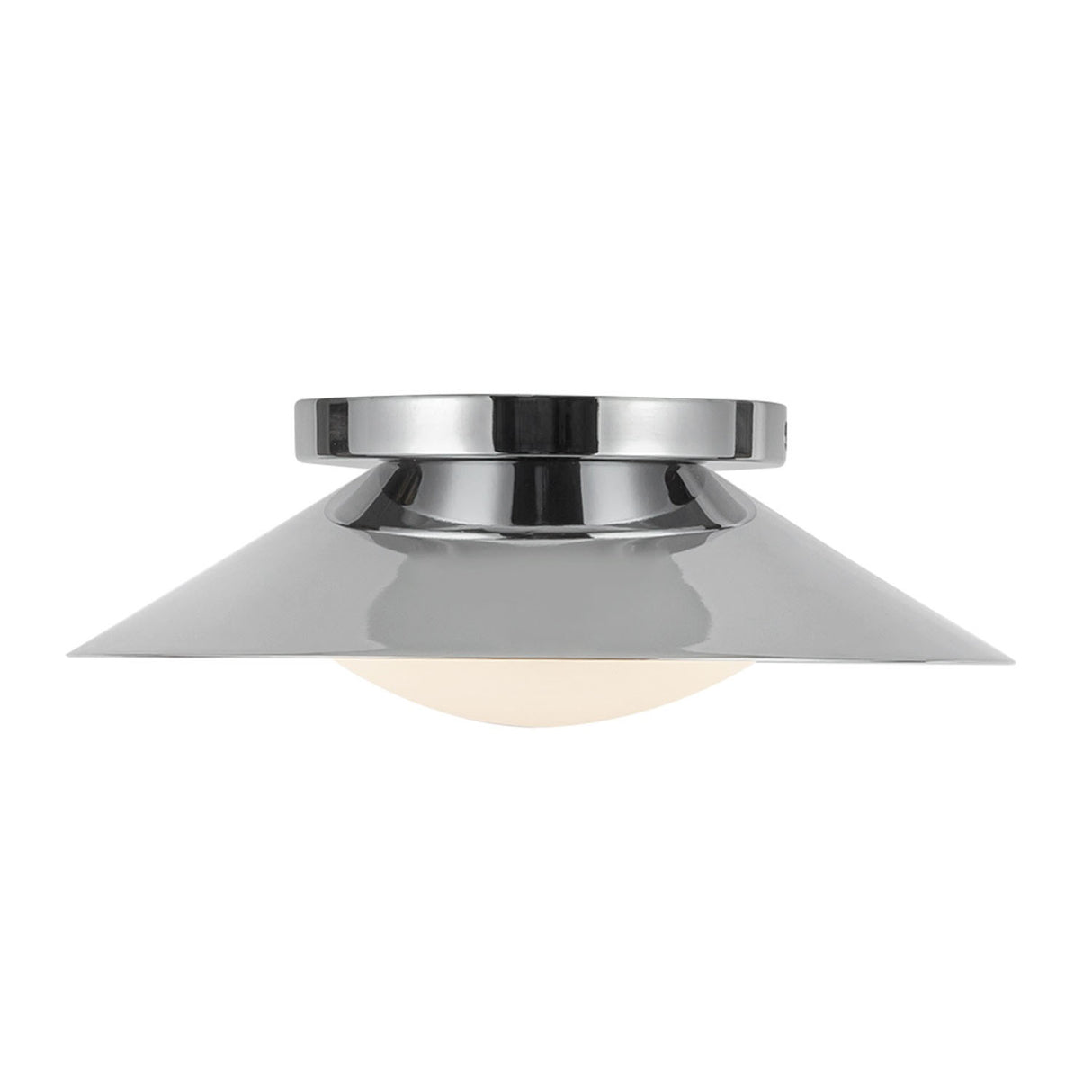 Elon LED Wall Sconce 9", Chrome and Opal Glass