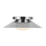 Elon LED Wall Sconce 9", Chrome and Opal Glass