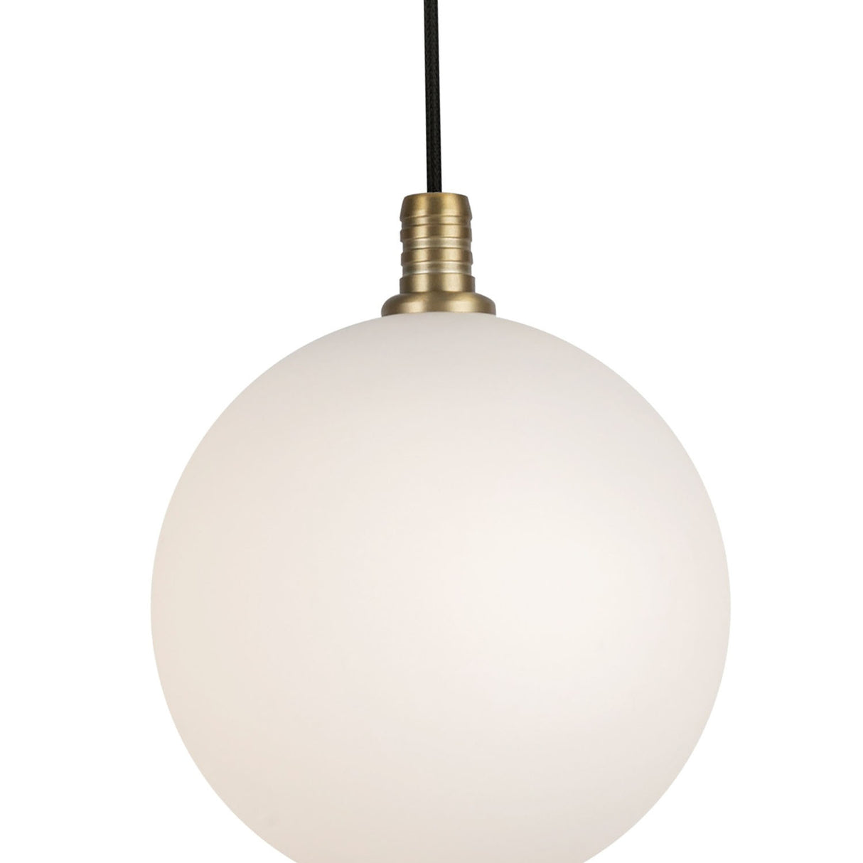 Soren LED Pendant 5", Brushed Brass and Opal Glass