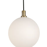 Soren LED Pendant 5", Brushed Brass and Opal Glass